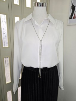 Camicia Bianca Collana Argento