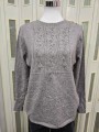 Pullover Strass Tortora