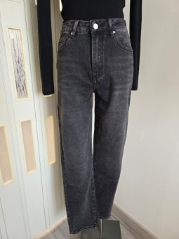 Jeans MomFit Grigio Scuro