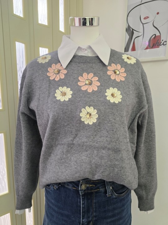 Pullover Camelia Grigio