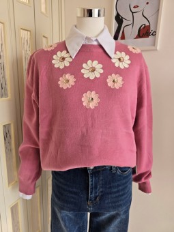 Pullover Camelia Rosa