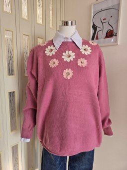 Pullover Camelia Rosa