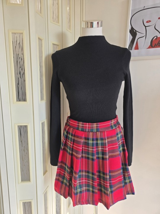 Minigonna Scozzese Rossa