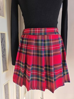 Minigonna Scozzese Rossa