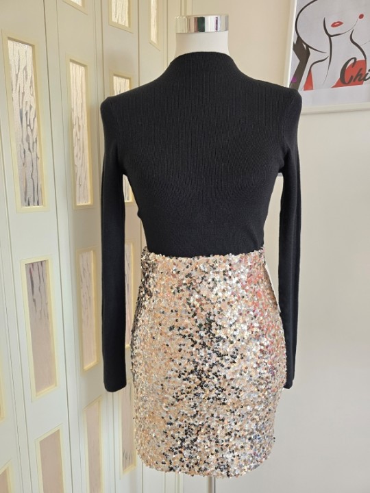 Gonna Paillettes Oro