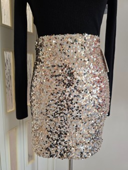 Gonna Paillettes Champagne