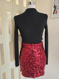 Gonna Paillettes Rossa