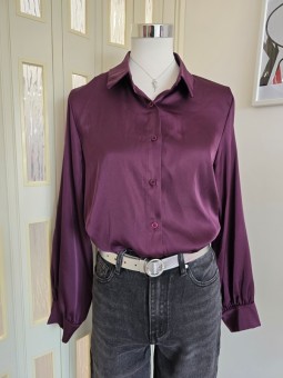 Camicia Satin Wine
