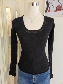 Maglia a costine Zelda Nera