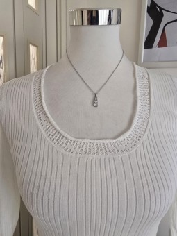 Maglia a costine Zelda Bianca