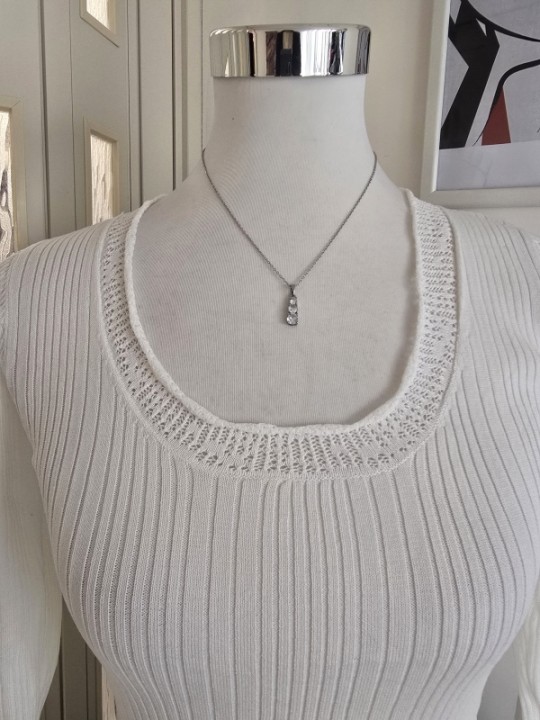 Maglia a costine Zelda Bianca