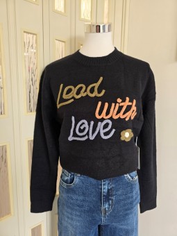 Maglione Lead with love Nero