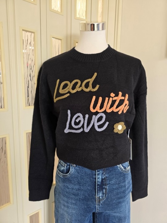 Maglione Lead with love Nero