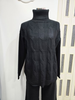 Coordinato a Trecce Nero