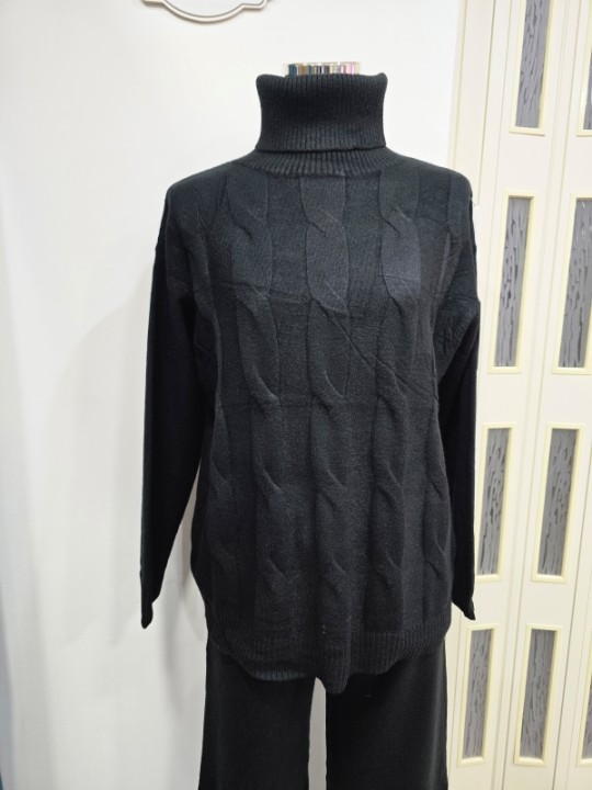 Coordinato a Trecce Nero