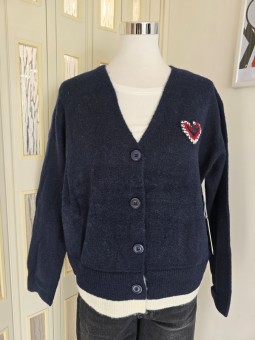 Cardigan Cuore Blu
