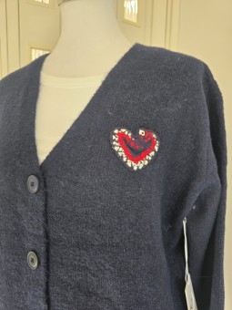 Cardigan Cuore Blu