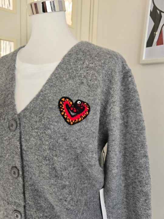 Cardigan Cuore Grigio