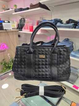 Borsa Nera Intrecciata