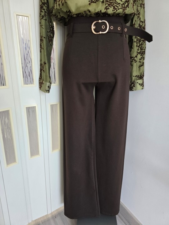 Pantalone Marrone A Palazzo