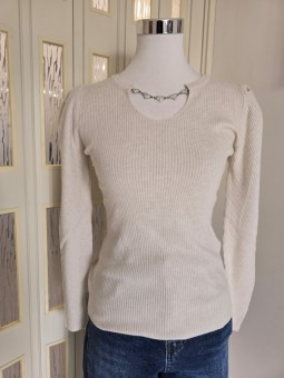 Maglia Cuori Crema