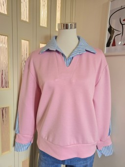 Felpa Camicia Rosa
