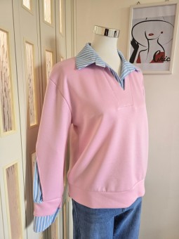 Felpa Camicia Rosa