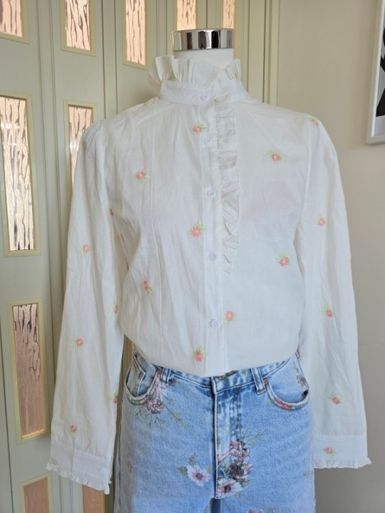 Camicia Bianca Fiorellini