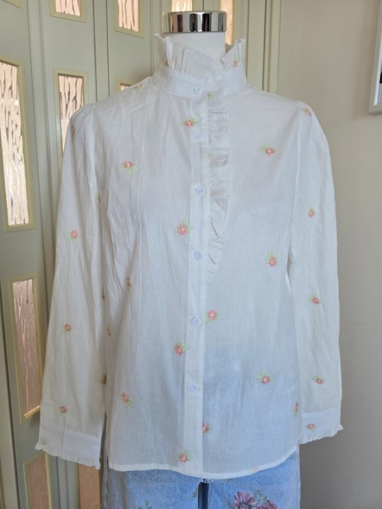 Camicia Bianca Fiorellini