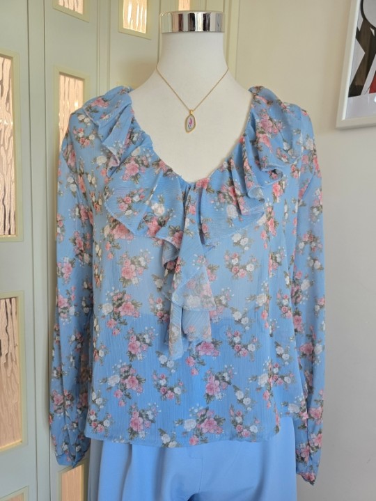 Blusa Fiori Azzurra