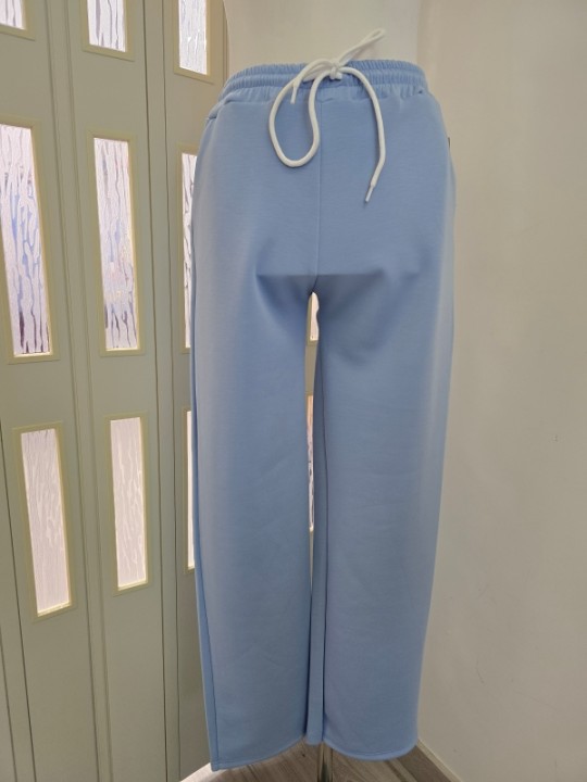 Completo Azzurro Manica Colorata