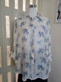 Camicia Oversize Fiori Bianca