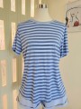T-Shirt Righe Azzurra/Blu