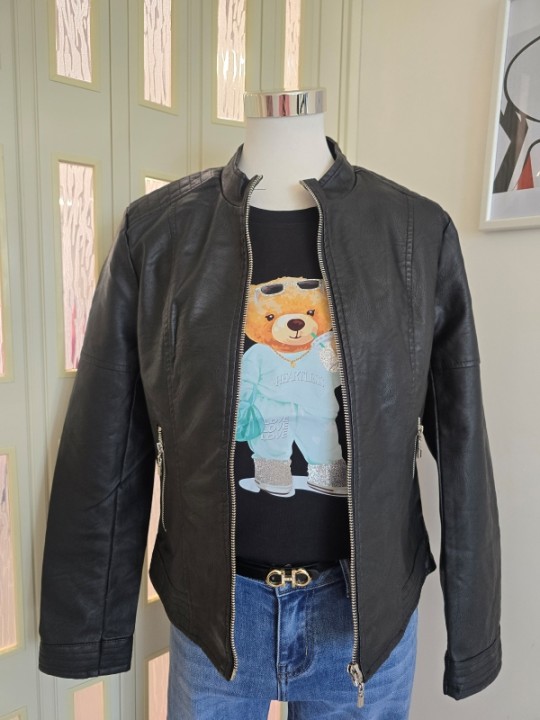 Giacca Biker Similpelle