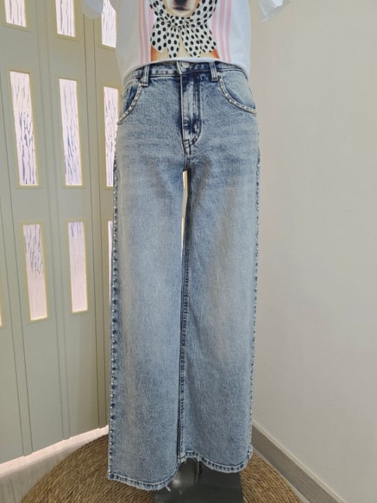 Jeans Palazzo Borchie