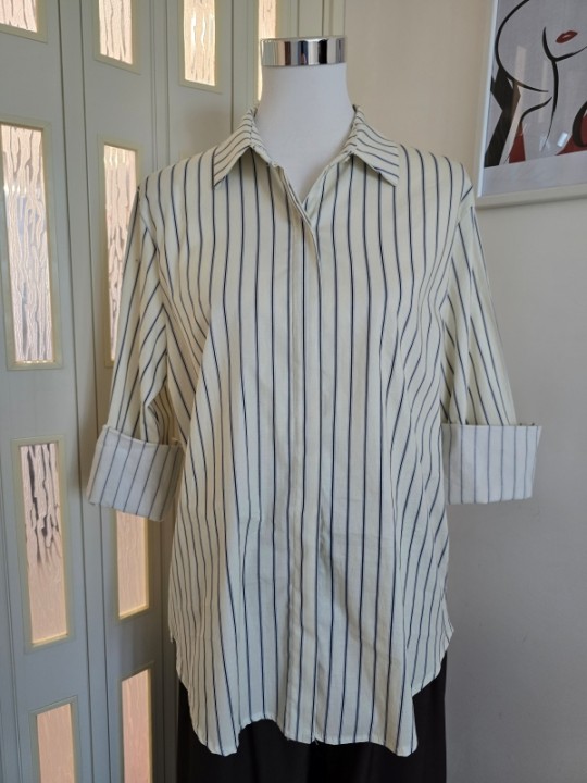 Camicia A Righe Gialla/Marrone