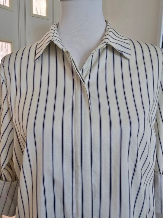 Camicia A Righe Gialla/Marrone