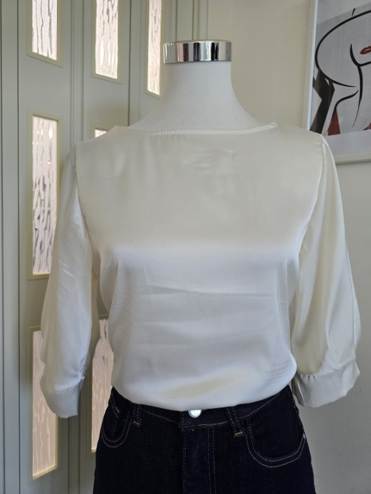 Blusa Satin Manica 3/4