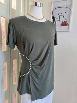 T-Shirt Verde Decorazione...
