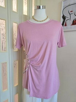 T-Shirt Rosa Decorazione...