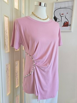 T-Shirt Rosa Decorazione...