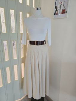 Gonna Lunga Beige + Cintura