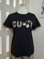 T-shirt Nera Maniche Quadretti