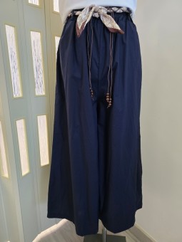 Pantalone Gamba Larga Blu