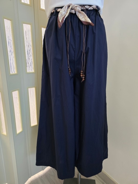 Pantalone Gamba Larga Blu