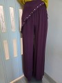 Pantalone A Palazzo Burgundy con Foulard