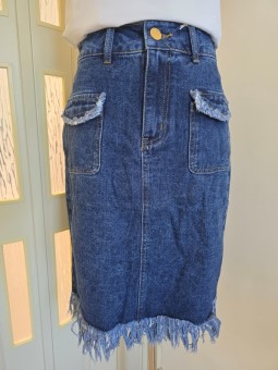 Gonna di Jeans Con Frange