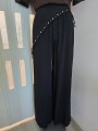 Pantalone A Palazzo Nero con Foulard
