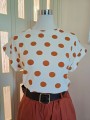 T-shirt A Pois Arancione
