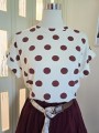 T-shirt A Pois Bordeux